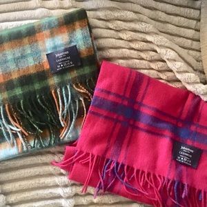 Johnston’s 100% CASHMERE PLAID SCARVES - NWOT